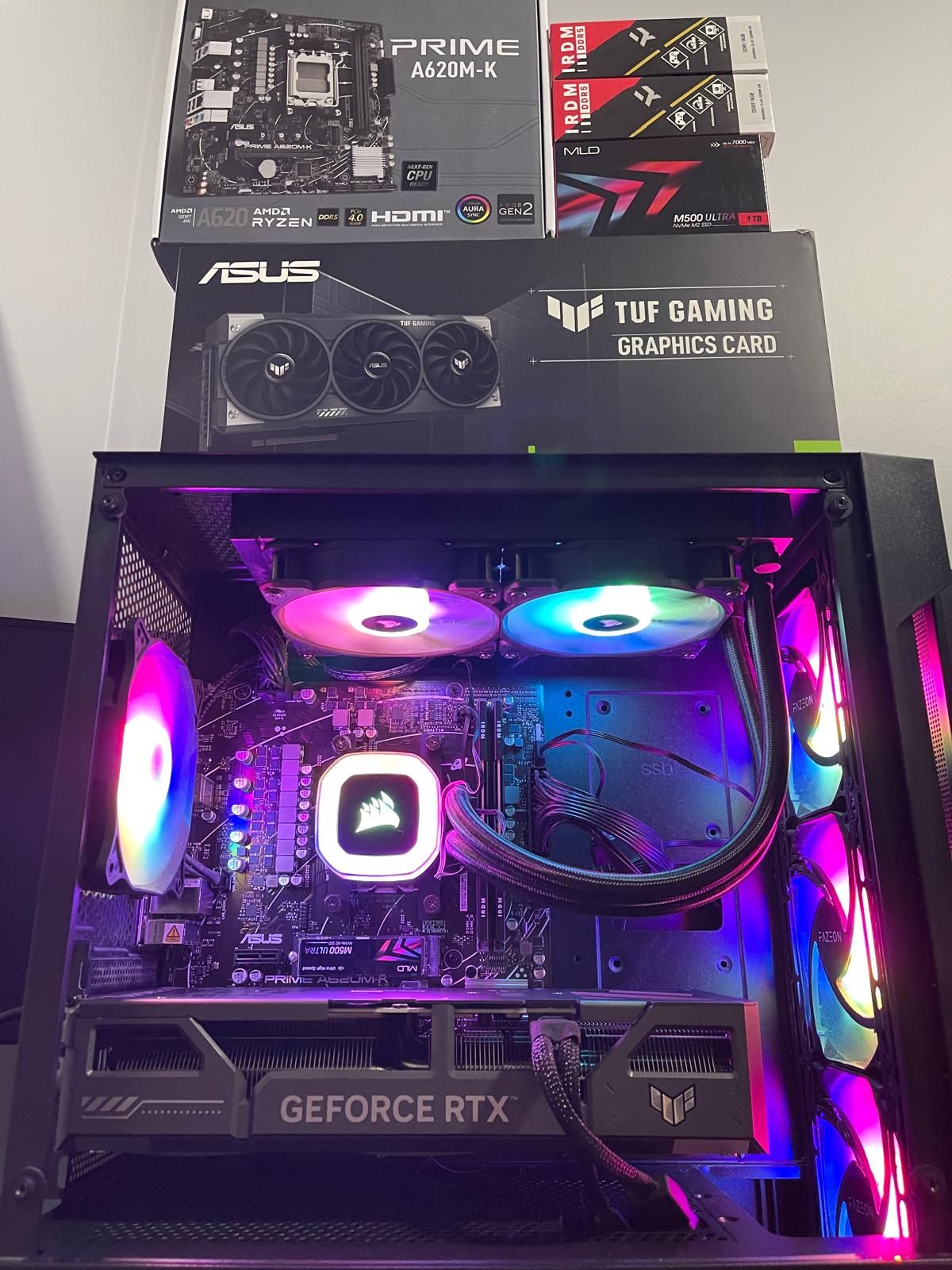 RTX 5060 Ti 16 GB | 32GB DDR5 CL30 | RYZEN 5 7600 | 1 TB SSD bilgisayar fotoğrafı